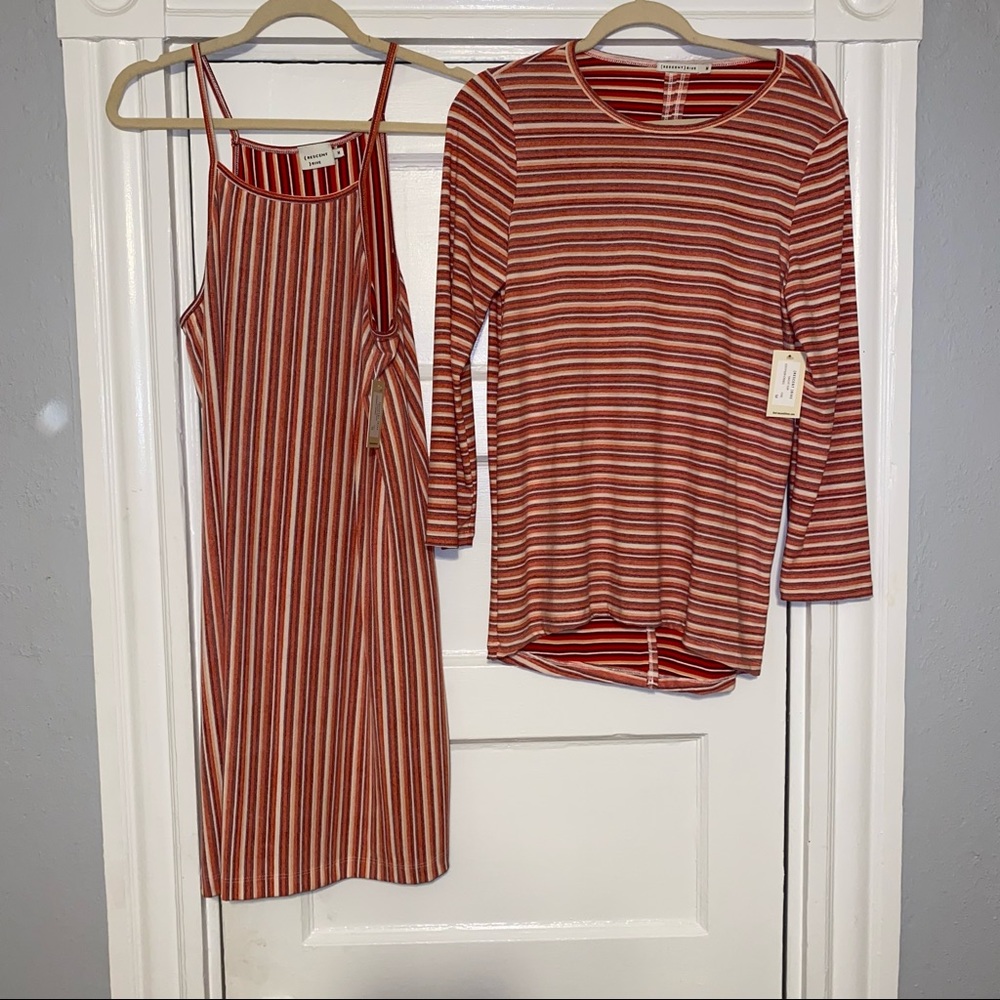 NEW Crescent Drive Yacht Dress and Top Medium Red Stripe